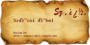 Szécsi Ábel névjegykártya